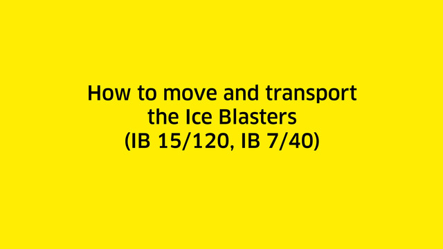 Dry ice blaster IB 15/120 Super Class