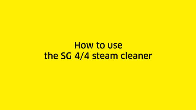 How to use the steam cleaner SG 4/2 in workshops and car cleaning