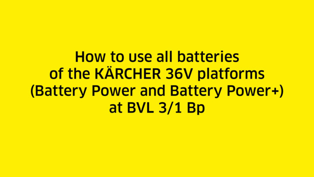 How to use all batteries at the battery backpack vacuum cleaner BVL 3/1 Bp
